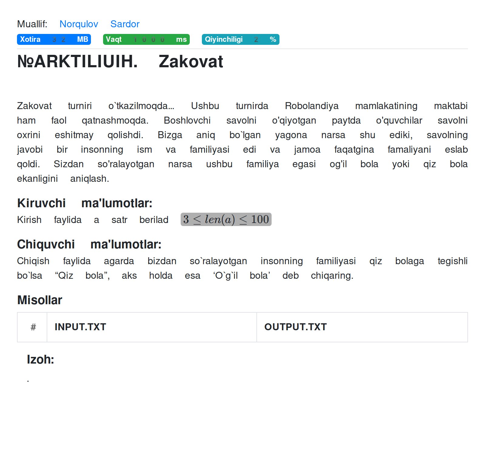 Zakovat - TUIT